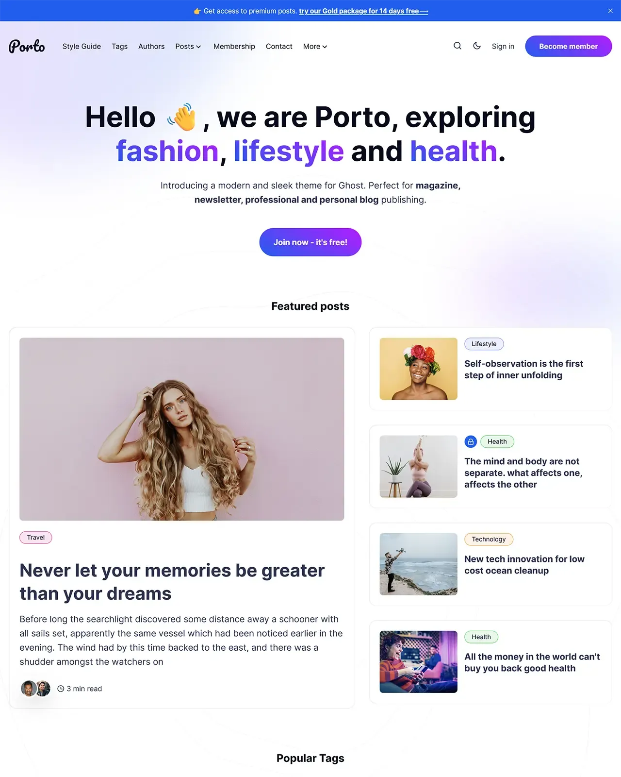 Porto Ghost Theme