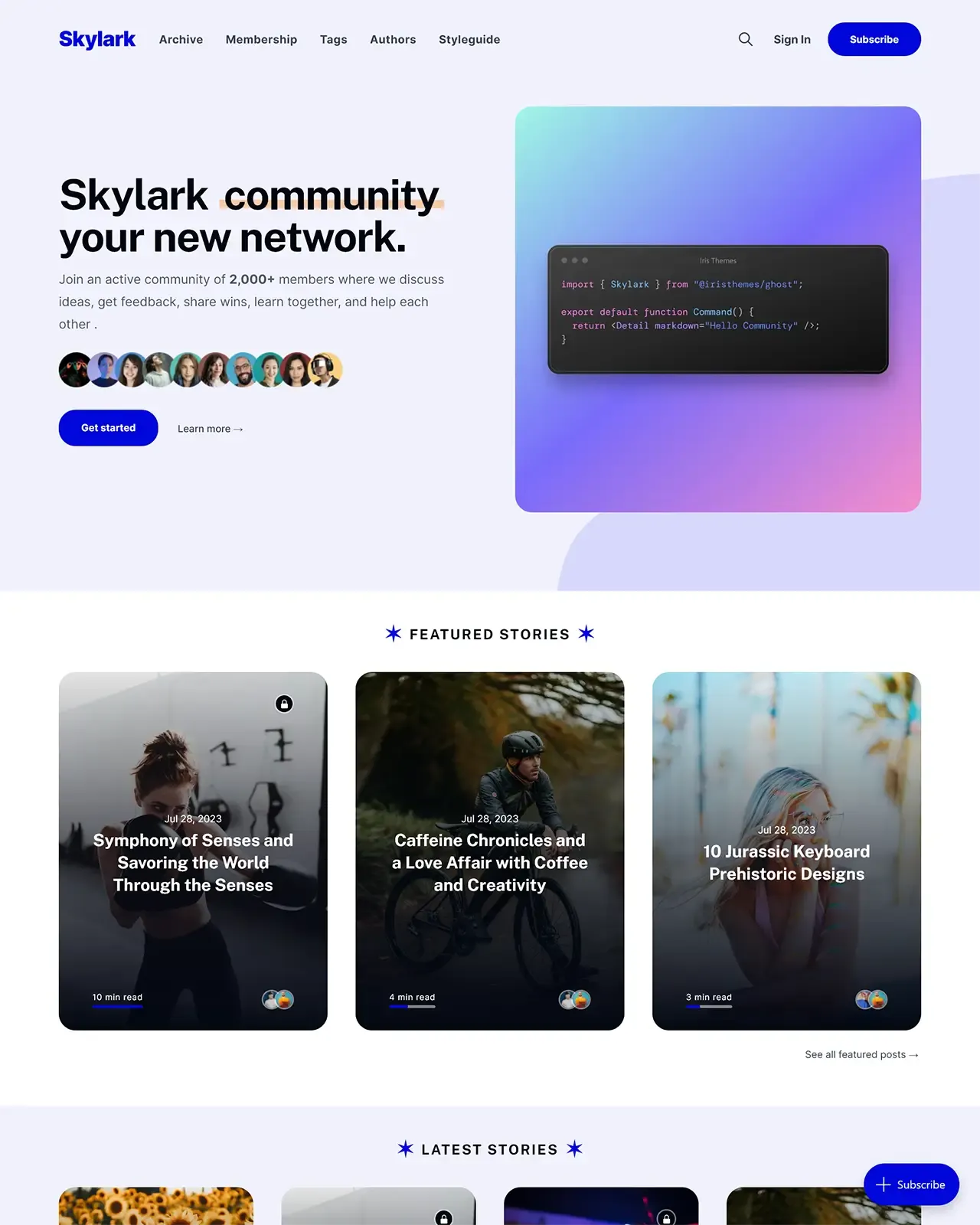 Skylark Ghost Theme